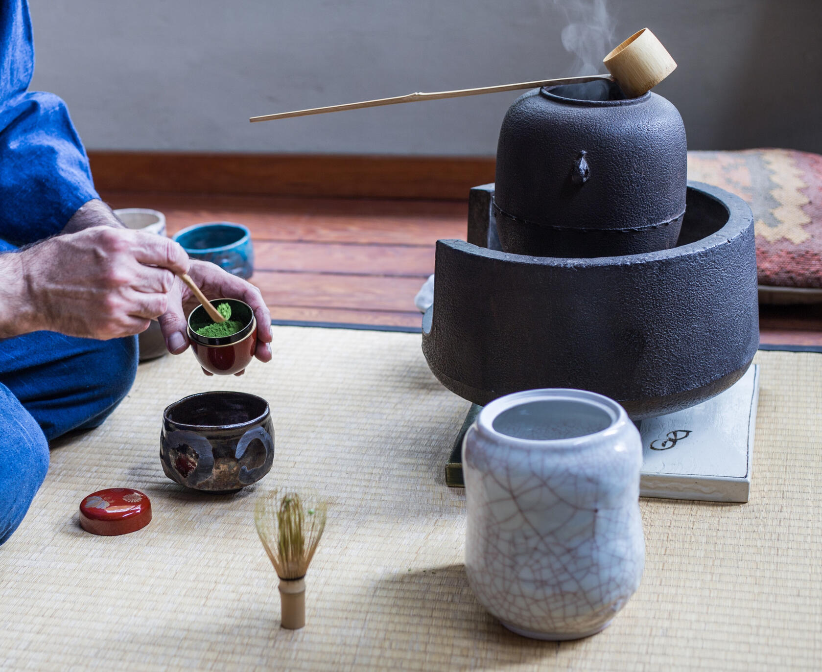 Tea ceremony conducted by Peter